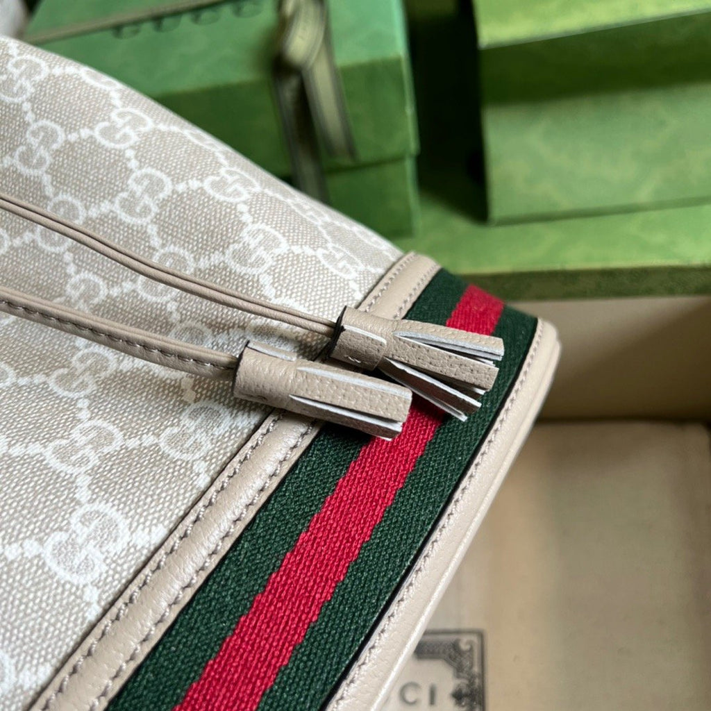 Gucci Ophidia Small GG Bucket Bag White For Women, Women’s Bags 10in/25cm