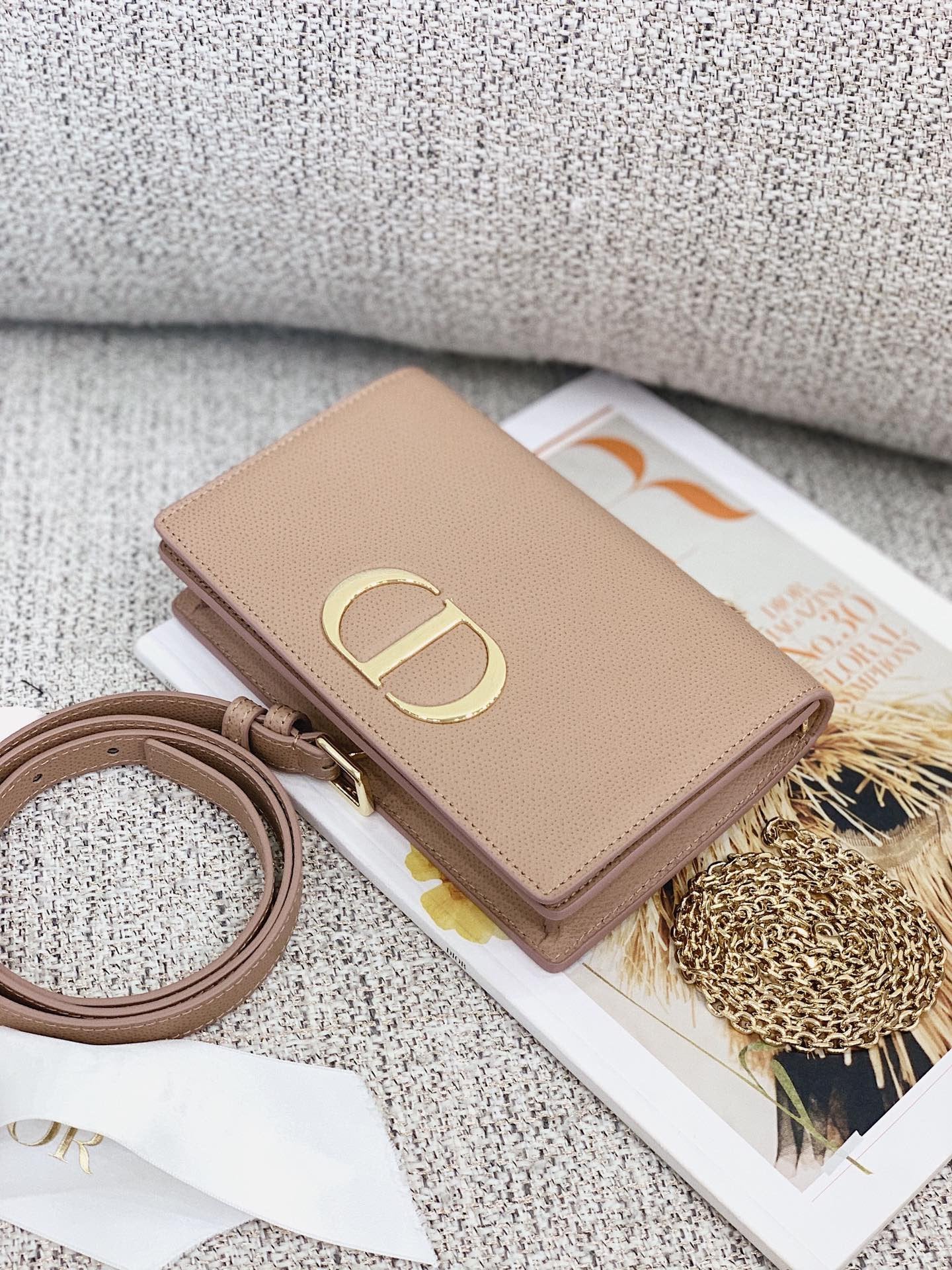 Christian Dior Beige Montaigne Clutch 19cm