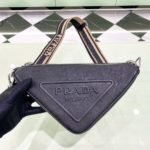 Prada Saffiano Triangle Bag Black For Women, Women’s Bags 11in/28cm