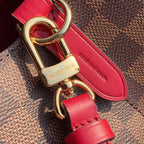 Louis Vuitton NeoNoe Bucket Bag MM Damier Azur Canvas Spring/Summer Collection N50042 Red