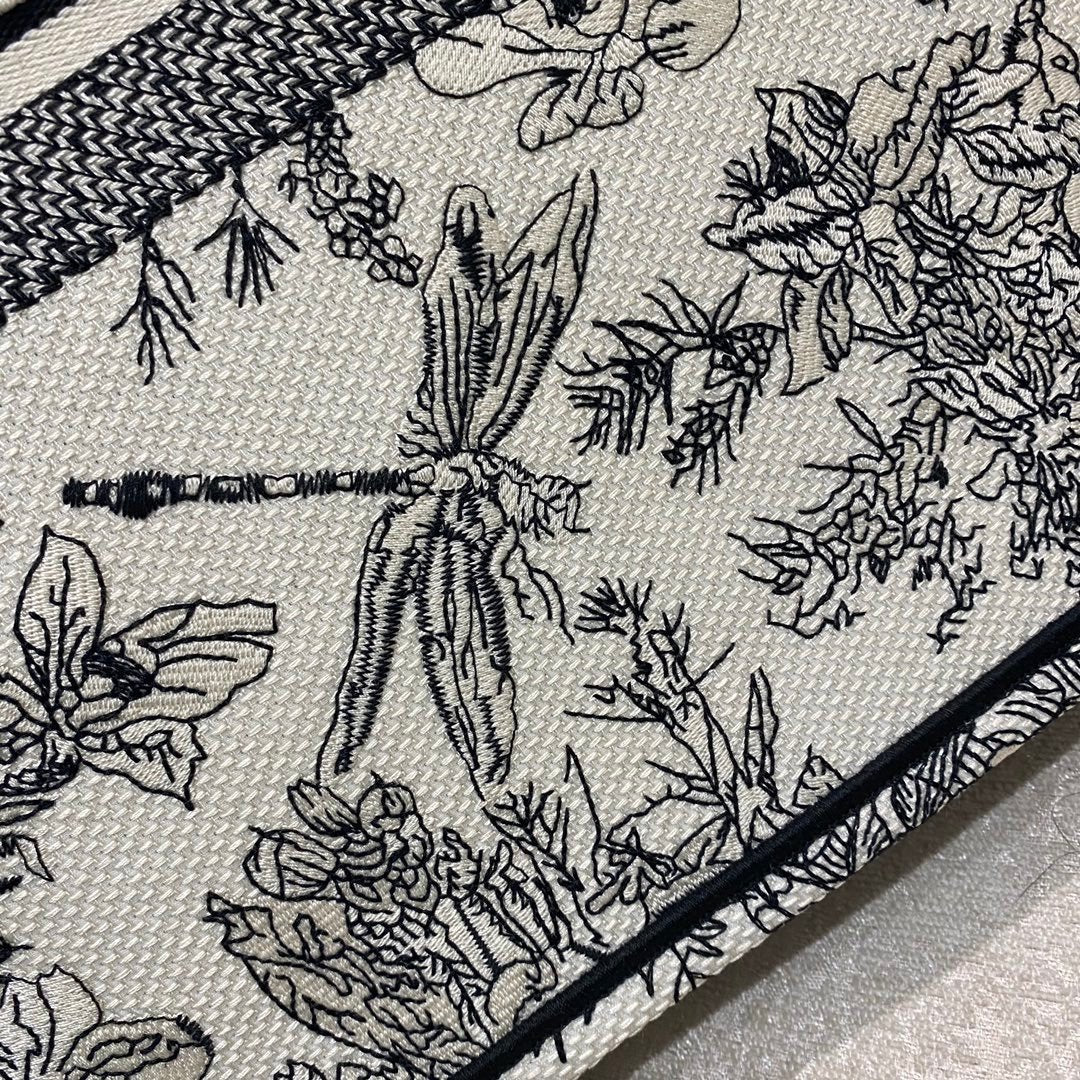 Christina Dior Book Tote Bag 42cm Black/White