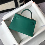 Hermes Kelly 19 Green With Gold Toned Hardware Bag For Women, Women’s Handbags, Shoulder Bags 7.5in/19cm