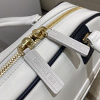 Christian Dior Medium Vibe Zip Bowling Bag 34cm White