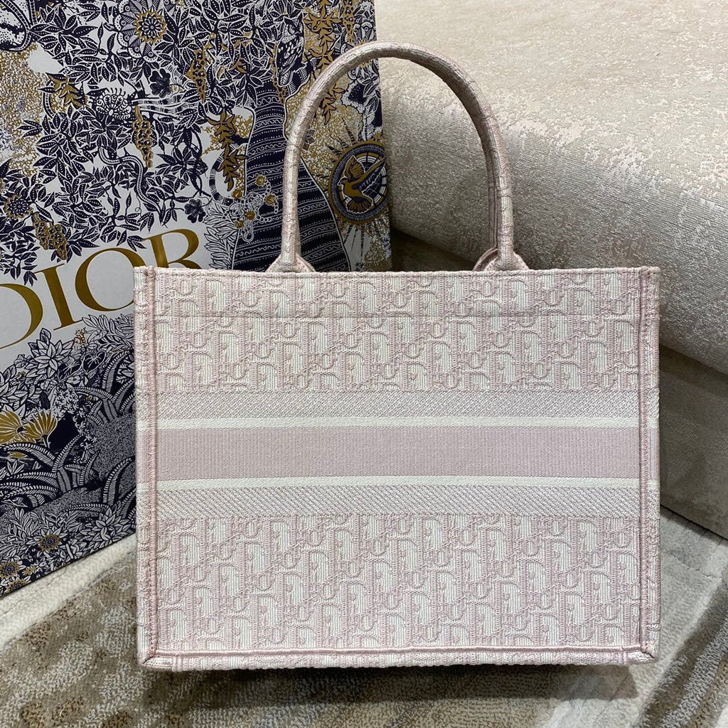 Christina Dior Medium Book Tote Bag 36cm Light Pink