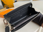 Louis Vuitton Monogram Wallet 19cm Black