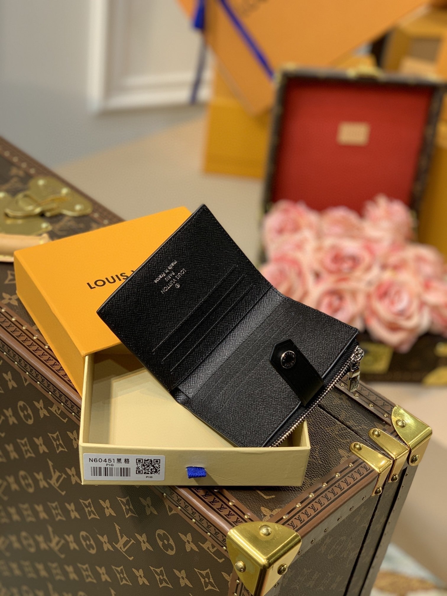 Louis Vuitton Damier Wallet 11cm Black