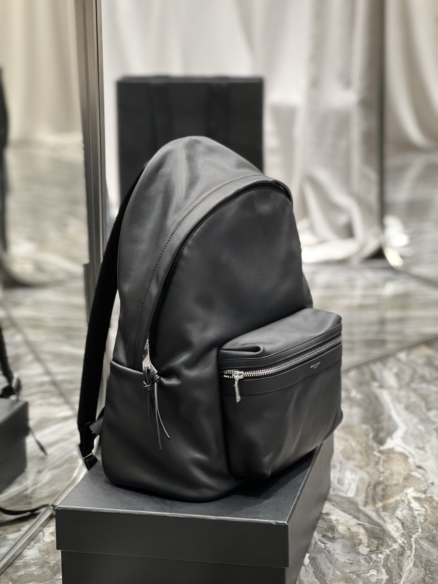 Saint Laurent City Backpack Unisex 38cm Black