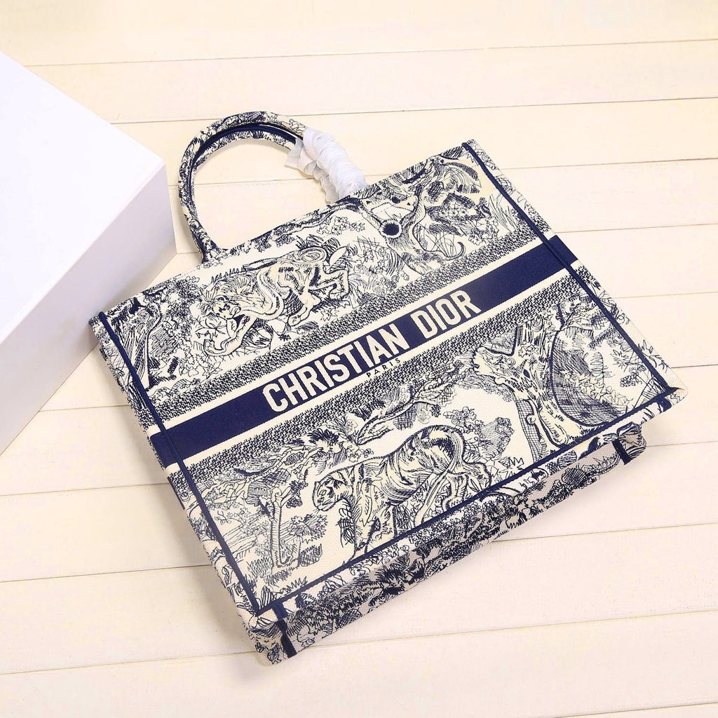 Christian Dior Blue Handle Bag 42cm