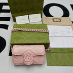 Gucci Marmont Super Mini Bag Pink For Women, Women’s Bags 6.2in/17cm
