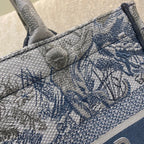 Christina Dior Medium Book Tote Bag 36cm Blue