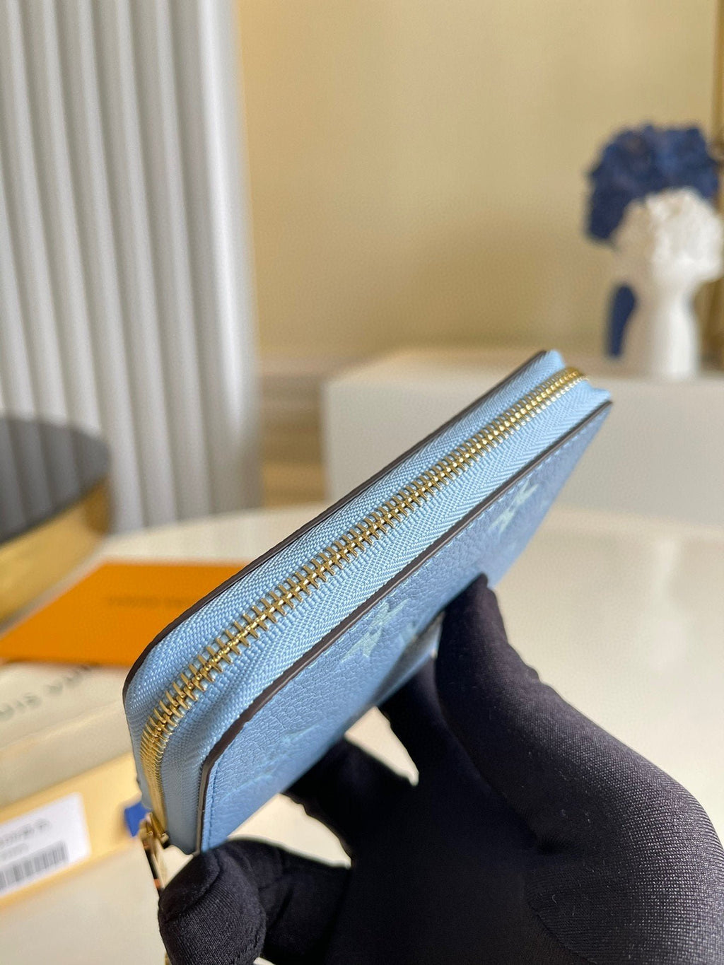 Louis Vuitton Monogram Empreinte Wallet 20cm Blue