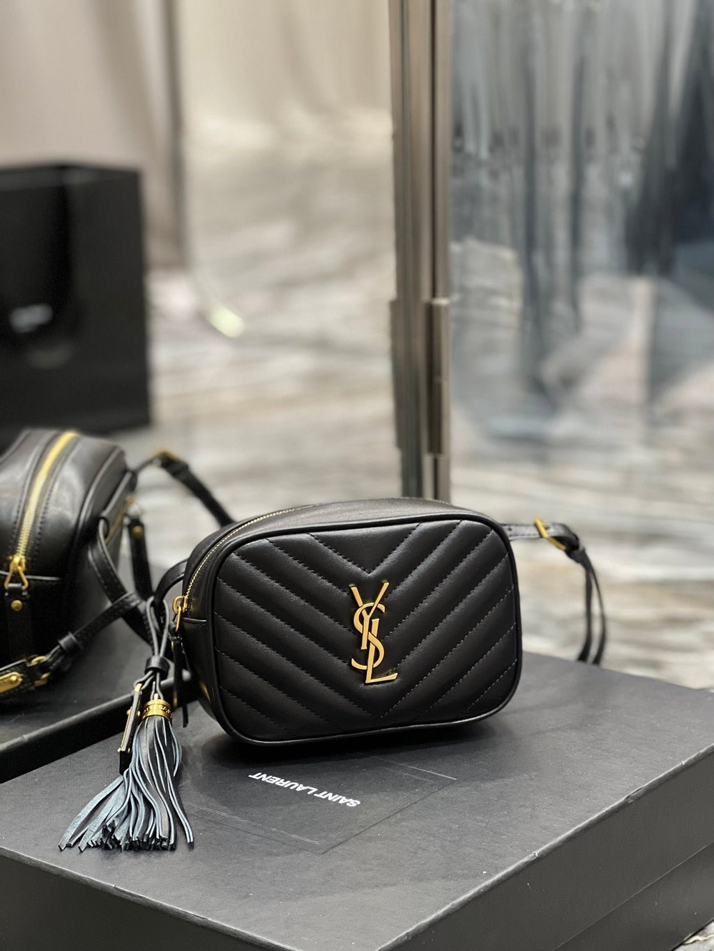 Saint Laurent Lou Belt Bag In Matelasse Gold Hardware 15cm