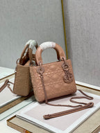 Christian Dior Lady Dior Bag 17cm Brown