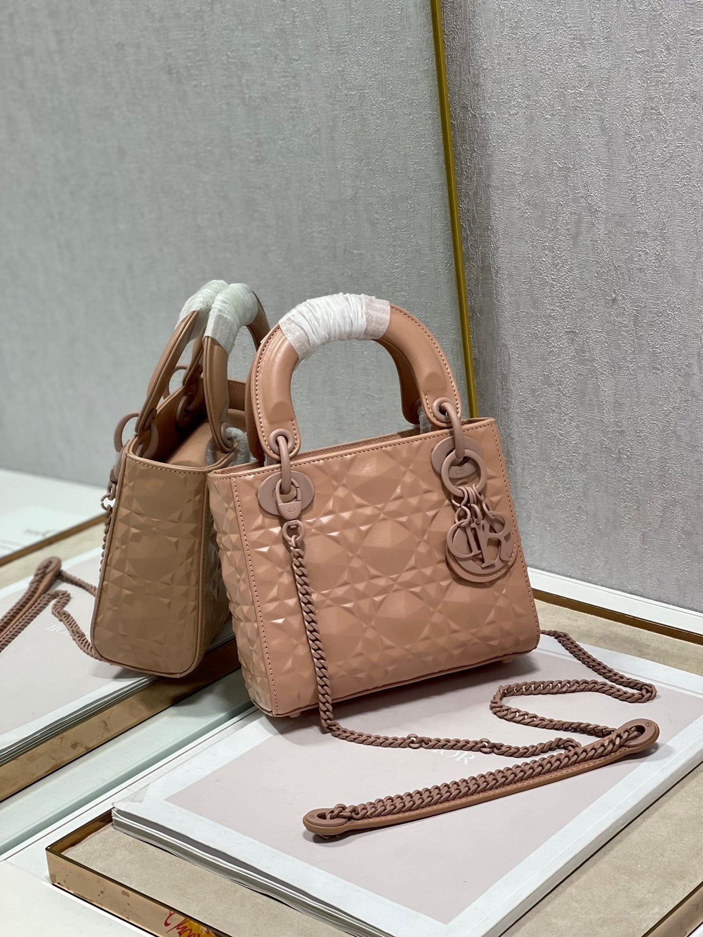 Christian Dior Lady Dior Bag 17cm Brown