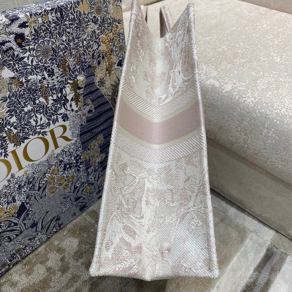 Christina Dior Book Tote Bag 42cm Light Pink