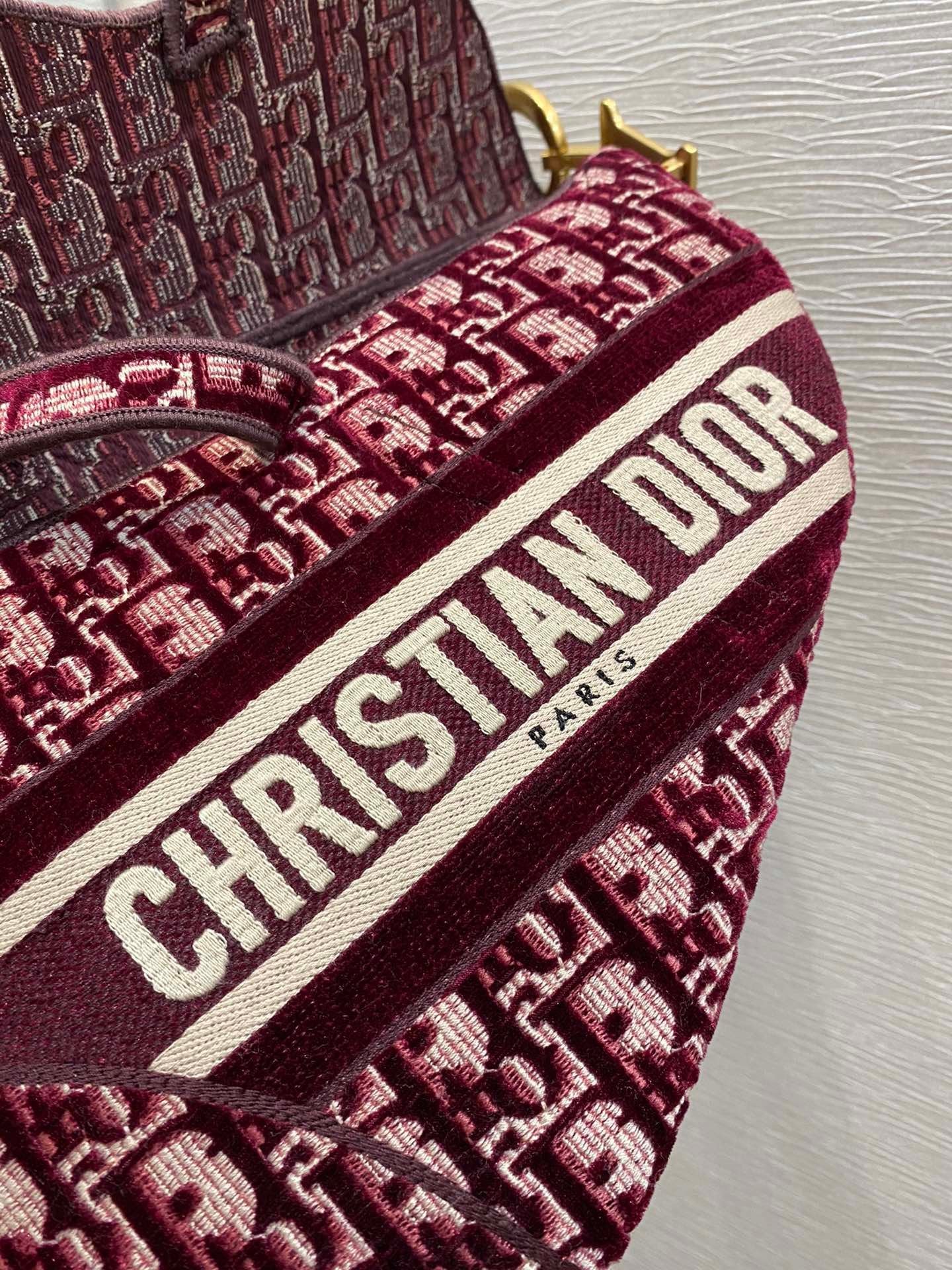 Christian Dior Red Saddle Bag 25cm