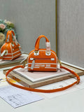 Christian Dior Mini Vibe Zip Bowling Bag 17cm Orange