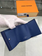 Louis Vuitton Monogram Wallet 10cm Blue
