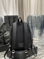 Saint Laurent City Backpack In Canvas Unisex 38cm Black