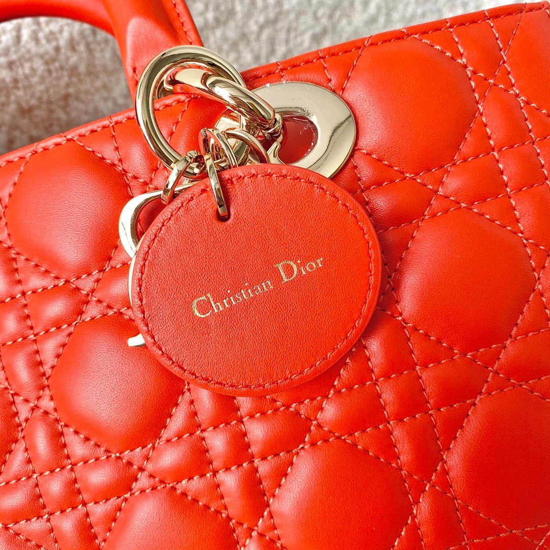 Christian Dior Lady D-Joy Bag 26cm Red