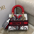 Christian Dior Medium Lady D-Lite Bag 24cm Red