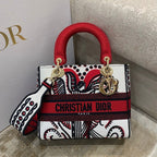 Christian Dior Medium Lady D-Lite Bag 24cm Red