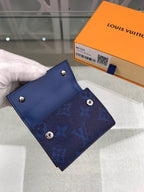 Louis Vuitton Monogram Wallet 10cm Blue