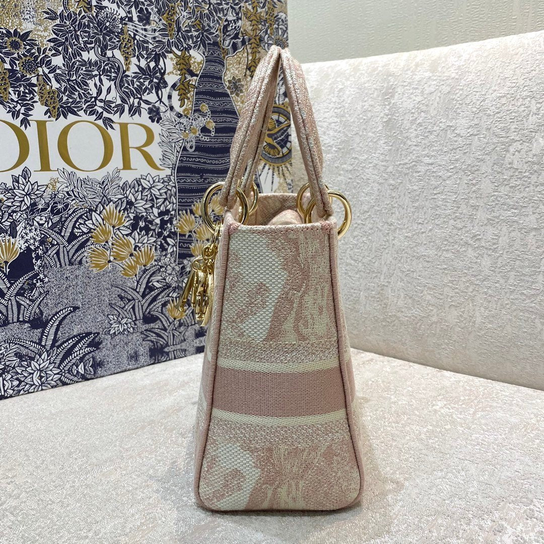 Christian Dior Medium Lady D-Lite Bag 24cm Pink