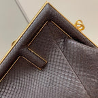 Fendi First Small Python Bag 26cm Brown