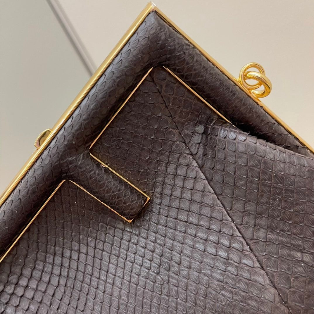 Fendi First Small Python Bag 26cm Brown
