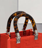 Fendi Mini Sunshine Shopper 18cm Red