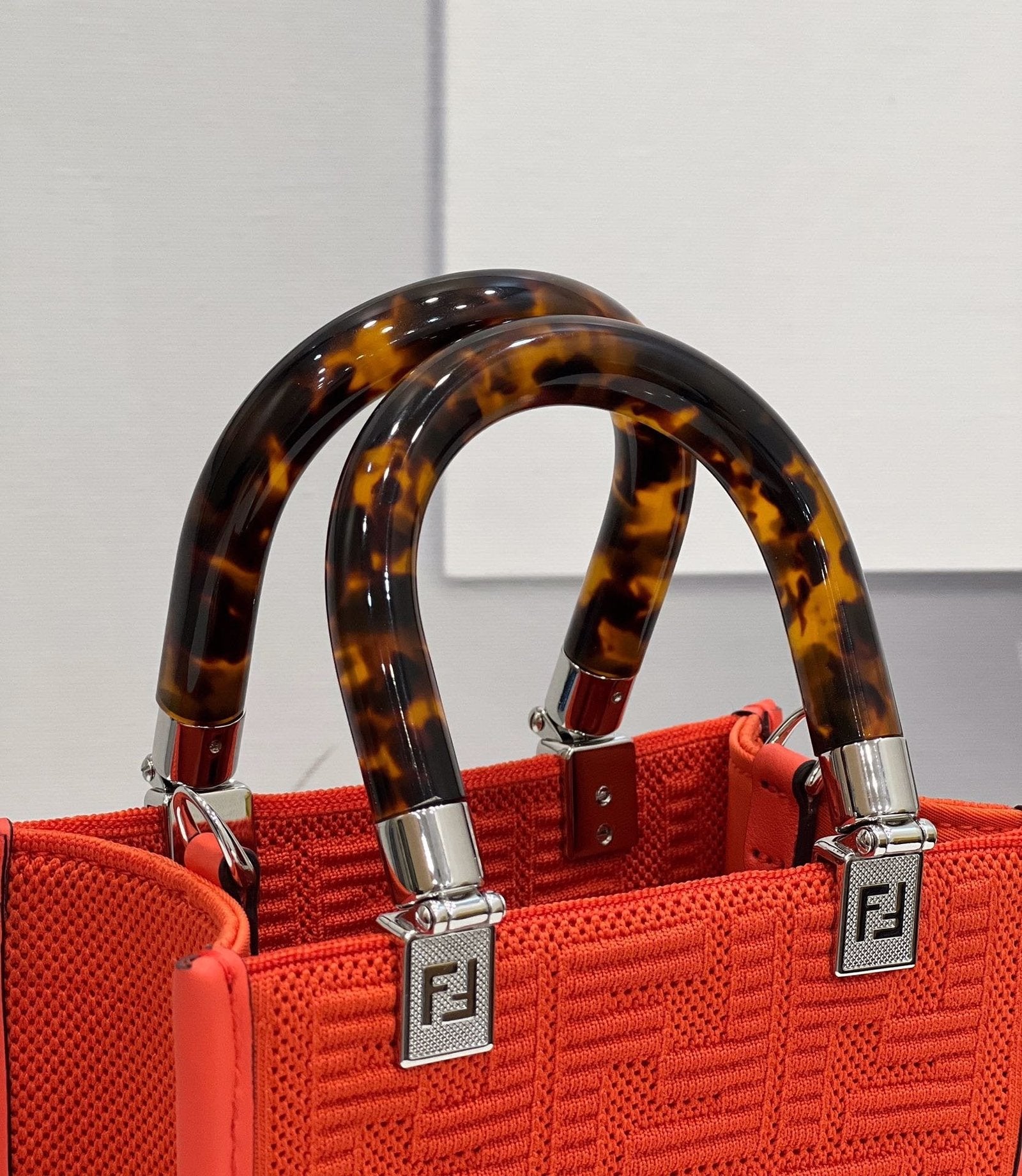 Fendi Mini Sunshine Shopper 18cm Red