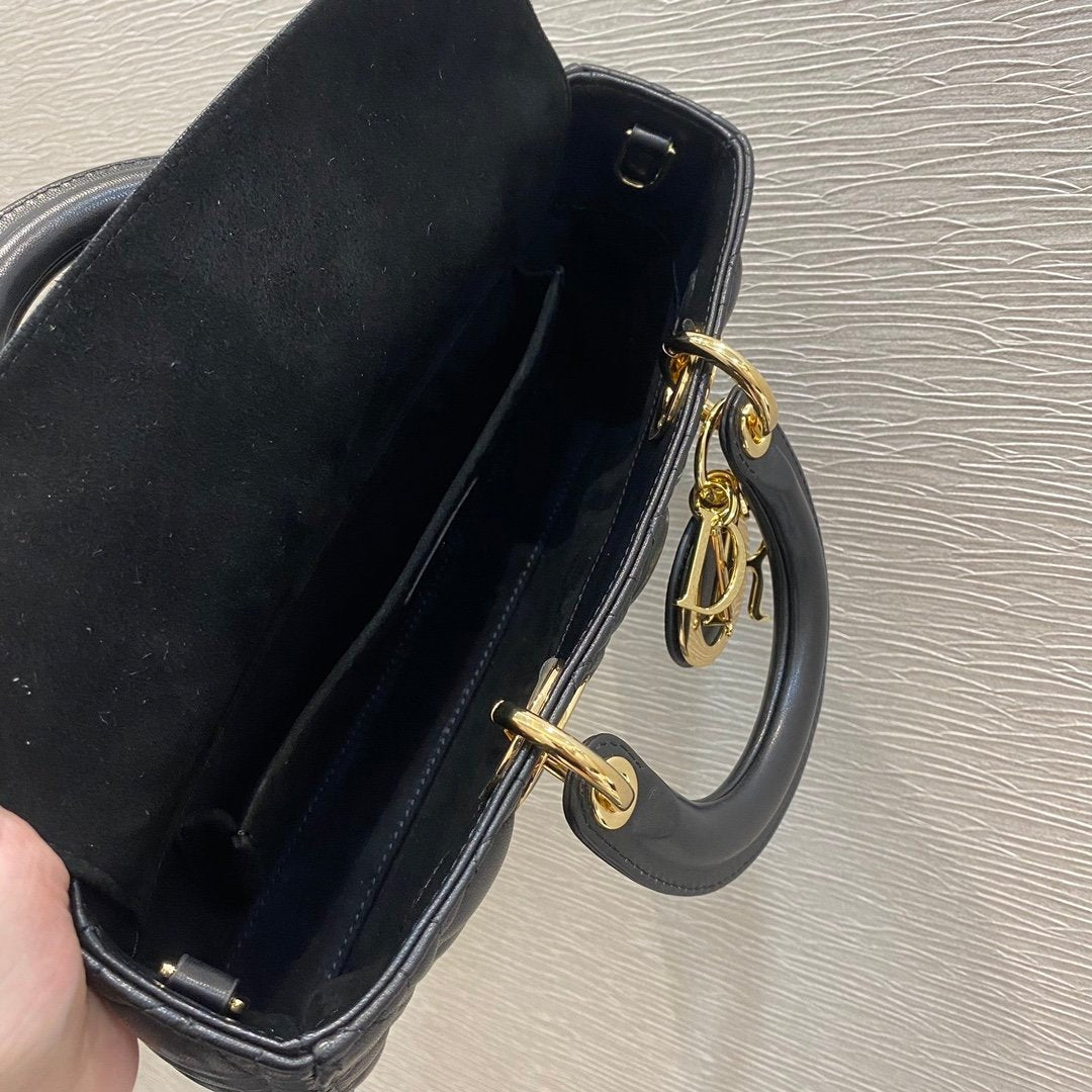 Christian Dior Lady D-Joy Bag 26cm Black