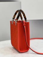 Fendi Mini Sunshine Shopper 18cm Red