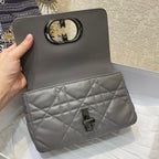 Christian Dior Mini Caro Bag 20cm Dark Grey