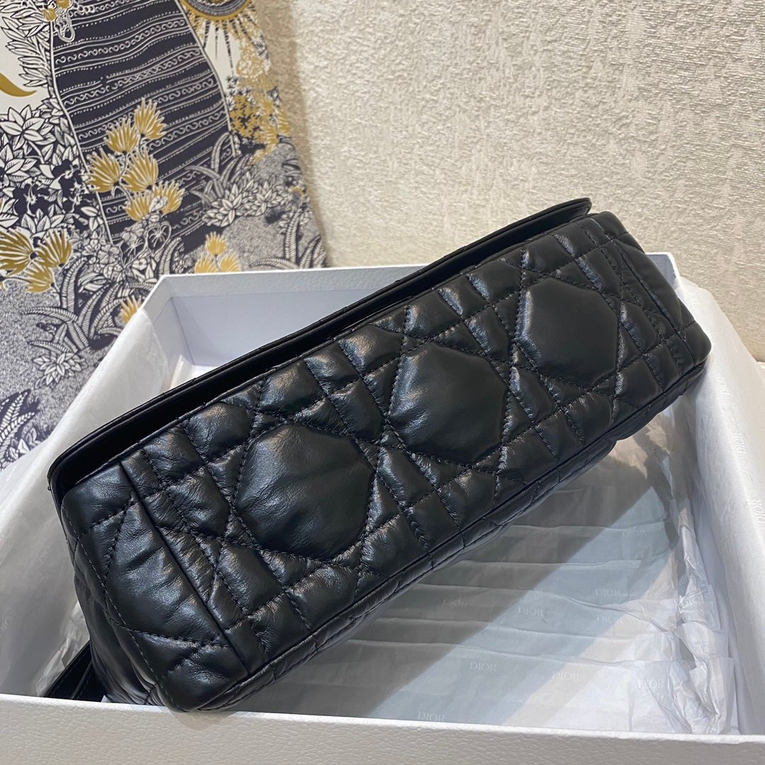 Christian Dior Large Caro Bag 28cm Black