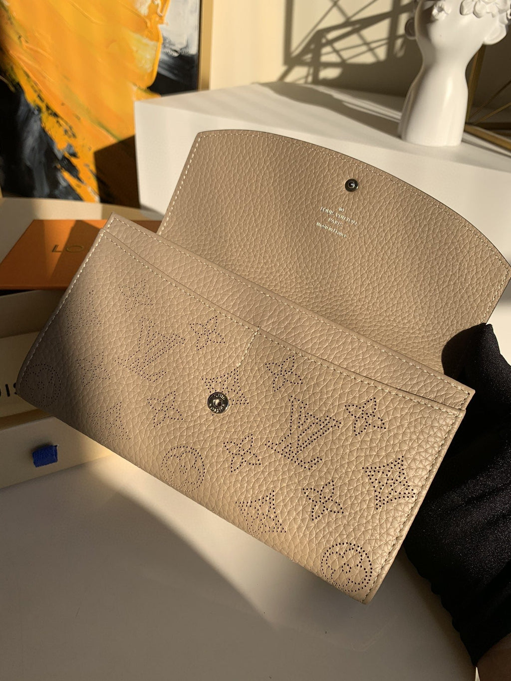 Louis Vuitton Monogram Empreinte Wallet 19cm Cream