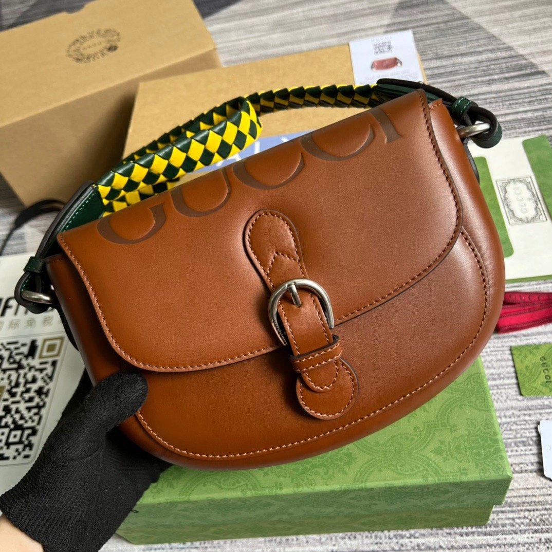 Gucci Aria Shoulder Bag Brown For Women, Women’s Bags 10.2in/25cm GG
