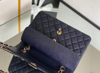 Chanel Classic Flapbag Gold Hardware 26cm Dark Blue