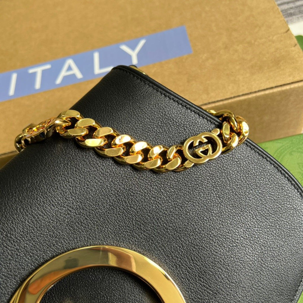 Gucci Blondie Shoulder Bag Black For Women, Women’s Bags 11in/28cm GG‎