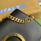 Gucci Blondie Shoulder Bag Black For Women, Women’s Bags 11in/28cm GG‎
