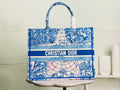 Christina Dior Book Tote Blue Bag 42 cm