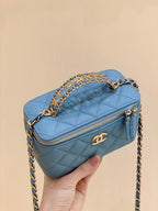 Chanel Small Vanity Bag 17cm Blue