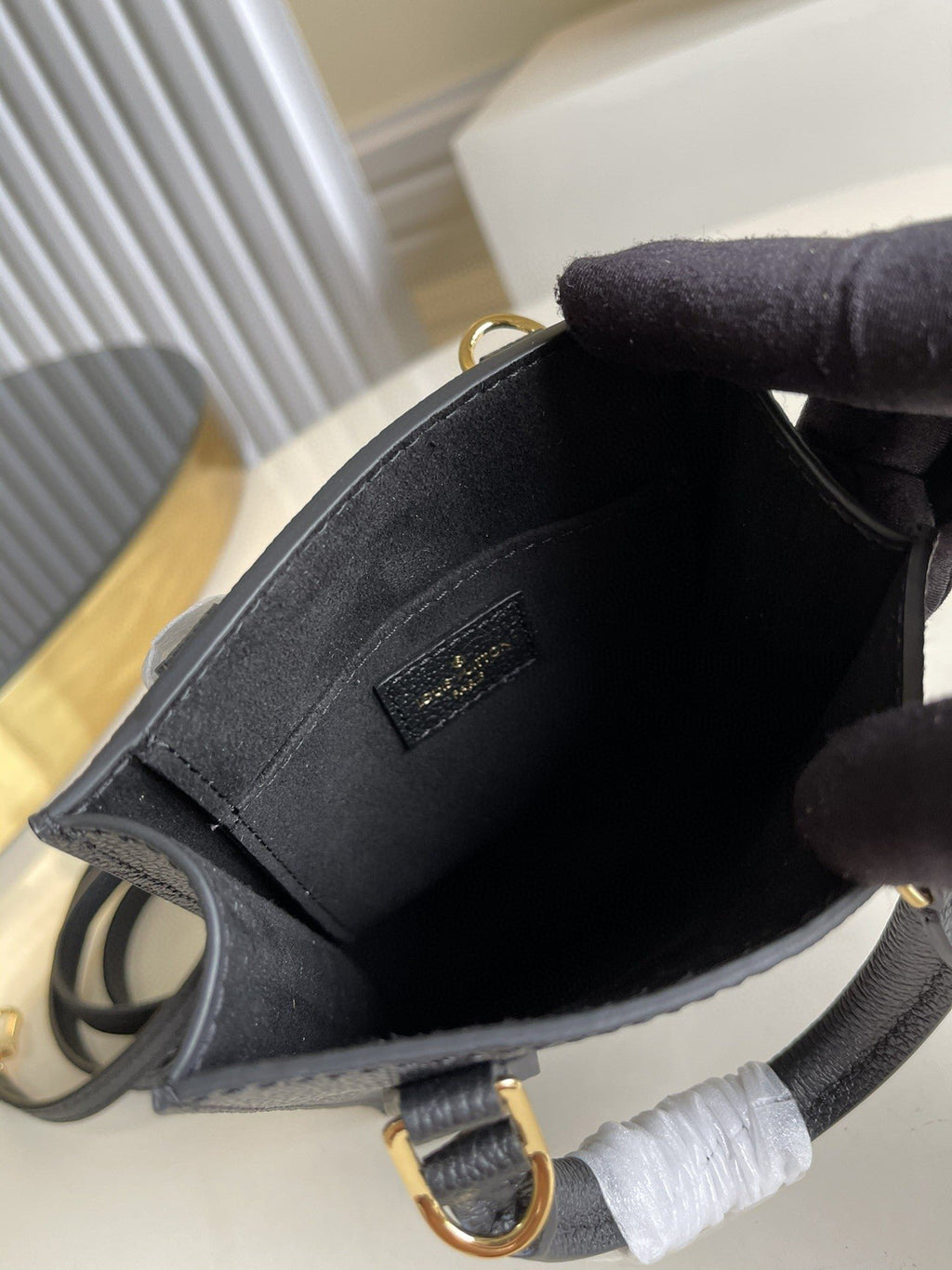 Louis Vuitton Monogram Empreinte Bag 14cm Black