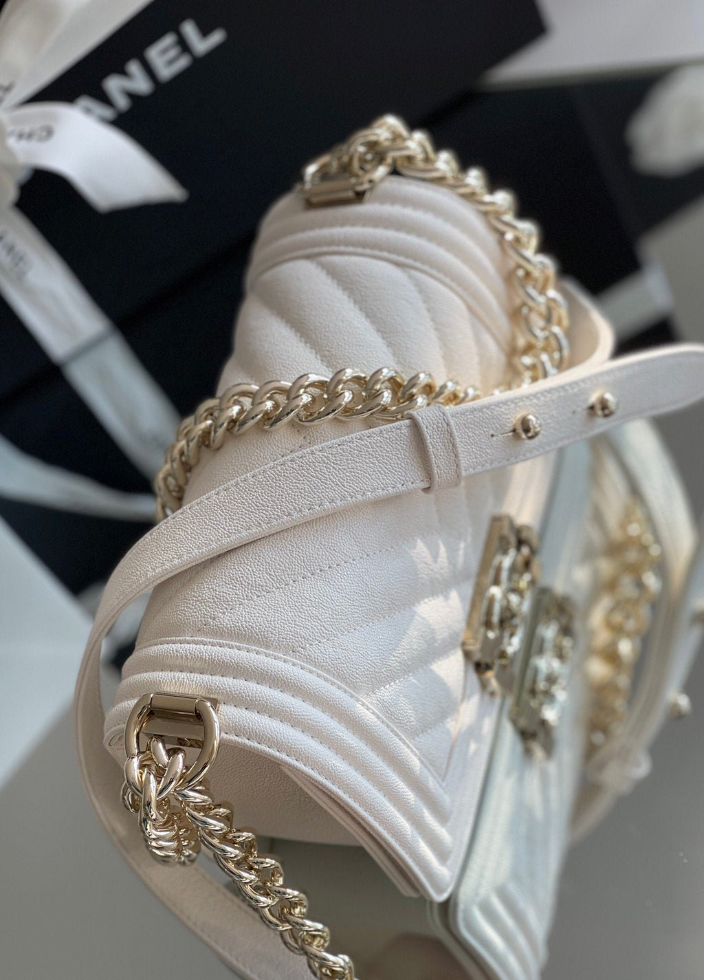 Chanel Mini Classic Flapbag 20cm White