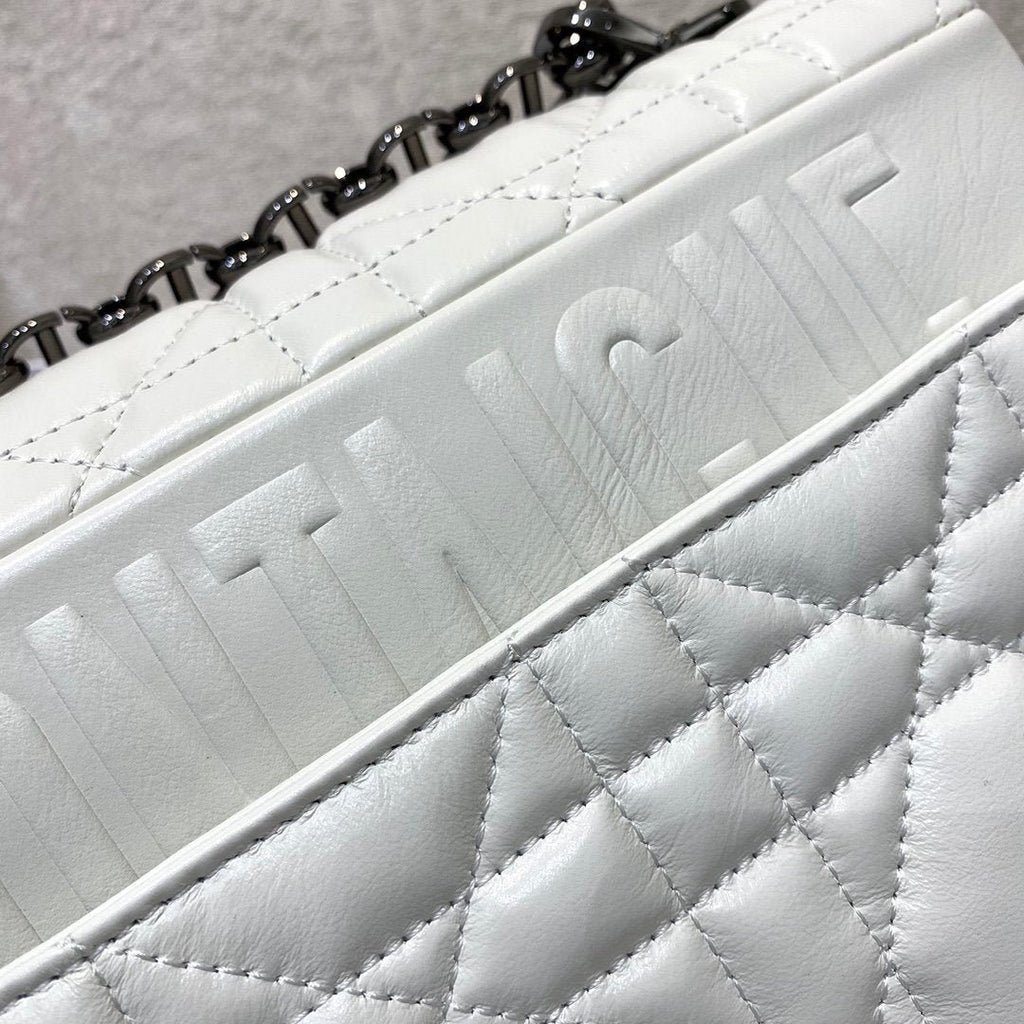 Christian Dior Large Caro Bag 28cm White