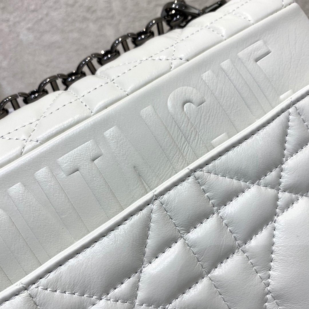 Christian Dior Large Caro Bag 28cm White