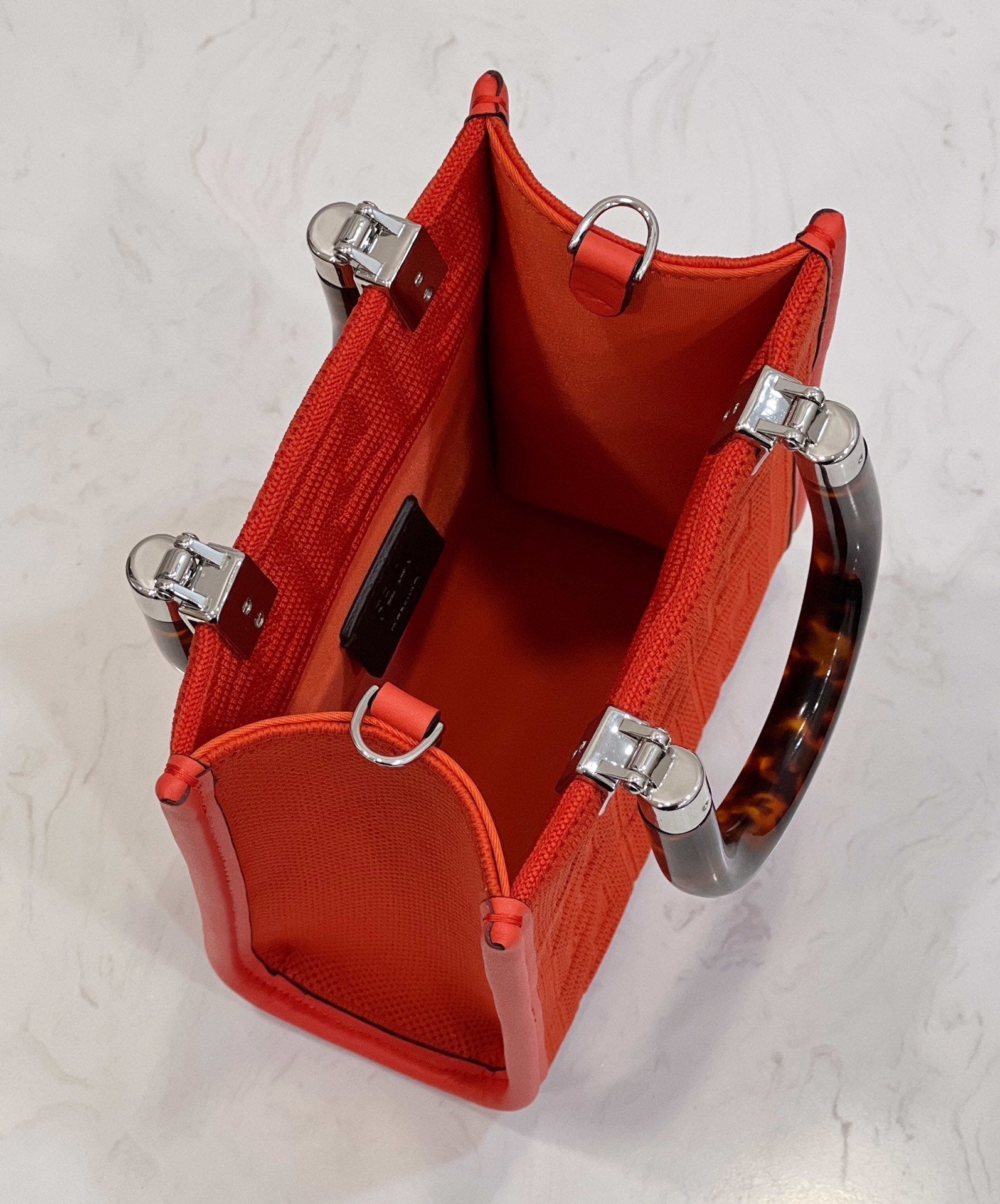 Fendi Mini Sunshine Shopper 18cm Red