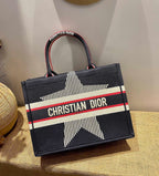 Christina Dior Medium Book Tote Bag 36cm Black