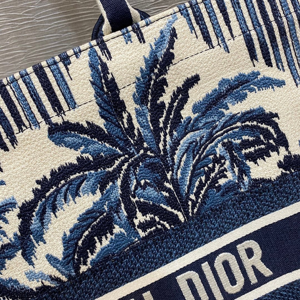 Christian Dior Book Tote Blue Bag 42cm